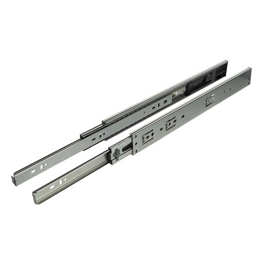 Riex NB48 Ball bearing slide, full extension, soft-close, 30 kg/26 kg, H45, 400 mm, nickel