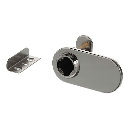 Riex EP73 Glass lock (for drill), 4-14 mm glass, 2 doors, nickel plated