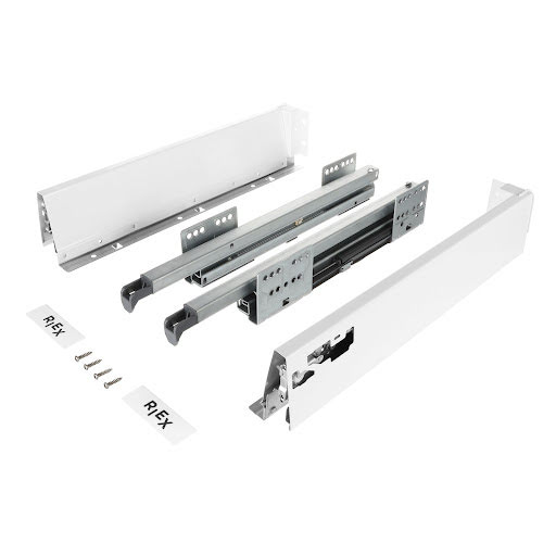Riex NX40 Kit tiroir, coulisse double paroi, tiroir standard, 86/400 mm, blanc