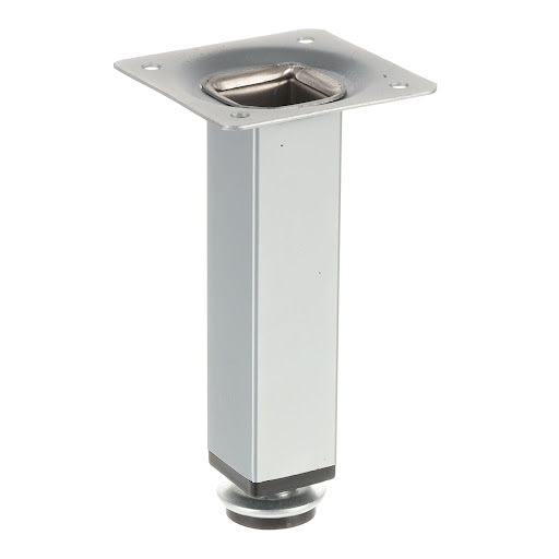 Riex GS26 Furniture leg 25x25 mm, H120, matt chrome