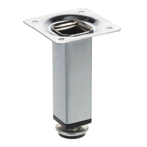 Riex GS26 Furniture leg 25x25 mm, H100, chrome