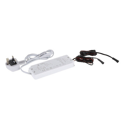 Riex EL25 LED Driver 24 V, 75 W, 2× cable with MINI connector, warranty 5Y, UK plug