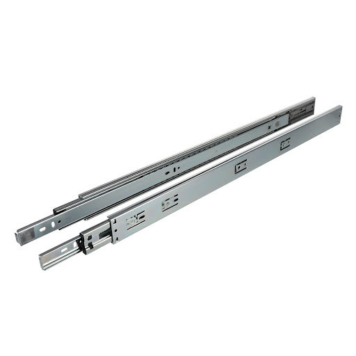 Riex NB51 Ball bearing slide, full extension, PushForOpen, 35 kg/33 kg, H45, 600 mm, nickel