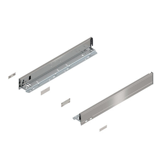 Blum LEGRABOX Pure drawer side, 500 mm, height N, color stainless steel „INOX", pair