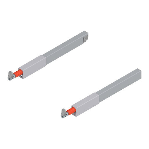Blum TANDEMBOX Antaro longitudinal railing, L270mm, color light grey „WhiteAlu", pair