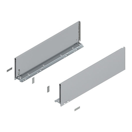 Blum LEGRABOX Pure drawer side, 600 mm, height C, color silver „Polar", pair