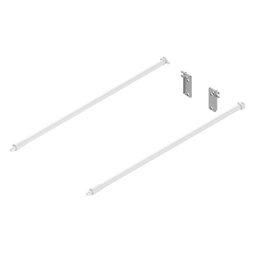 Blum METABOX longside railing, N=400mm, set, white, pair