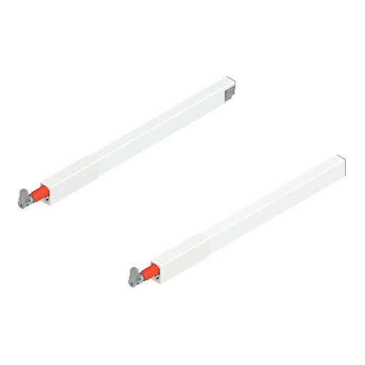 Blum TANDEMBOX Antaro longitudinal railing, L350mm, color white „Silk", pair