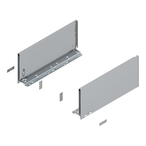 Blum LEGRABOX Pure drawer side, 400 mm, height C, color silver „Polar", pair