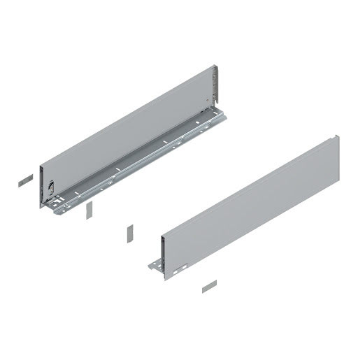 Blum LEGRABOX Pure drawer side, 600 mm, height K, color silver „Polar", pair