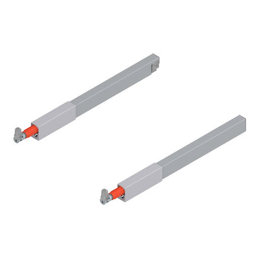 Blum TANDEMBOX Antaro longitudinal railing, L300mm, color light grey „WhiteAlu", pair