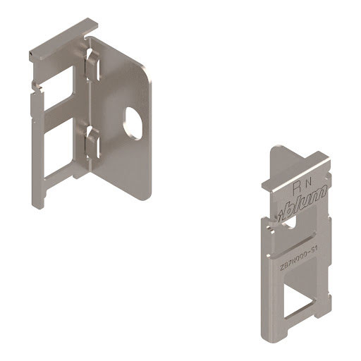Blum LEGRABOX back fixing bracket, height N, color stainless steel „INOX", pair
