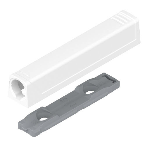 Blum TIP-ON adapter plate for long version, white
