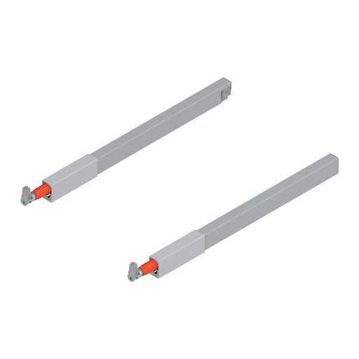 Blum TANDEMBOX Antaro longitudinal railing, L350mm, color light grey „WhiteAlu", pair