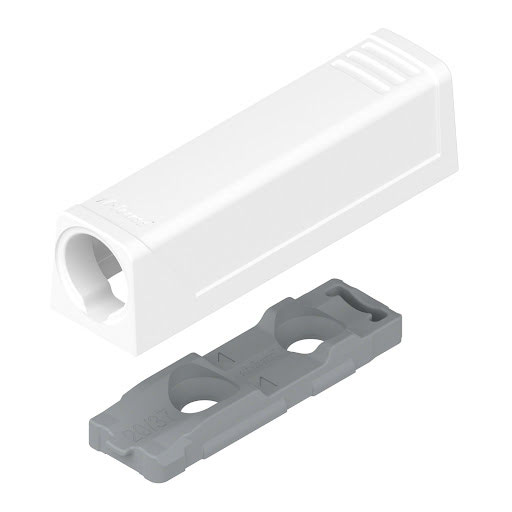 Blum TIP-ON adapter plate for short version, white