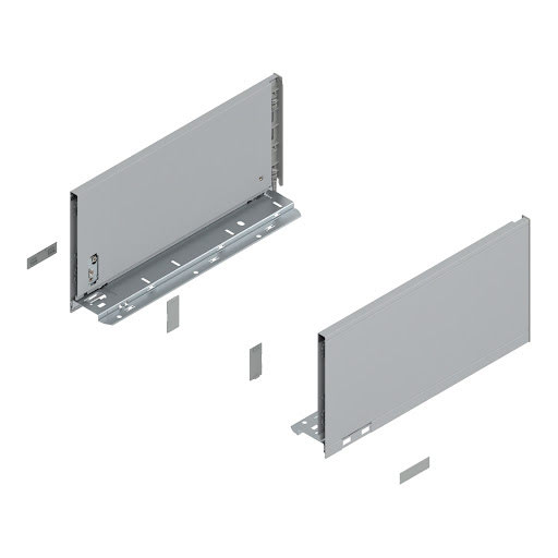 Blum LEGRABOX Pure drawer side, 350 mm, height C, color silver „Polar", pair