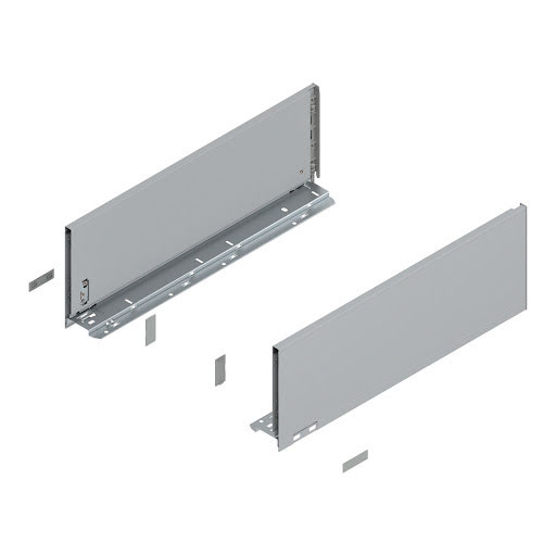 Blum LEGRABOX Pure drawer side, 500 mm, height C, color silver „Polar", pair