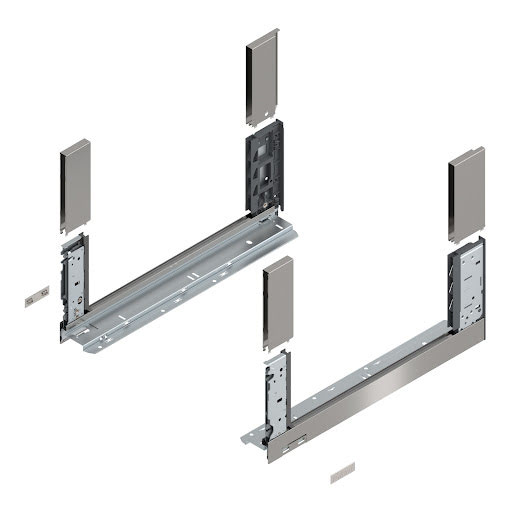 Blum LEGRABOX FREE drawer side, 450 mm, height C, color stainless steel „INOX", pair