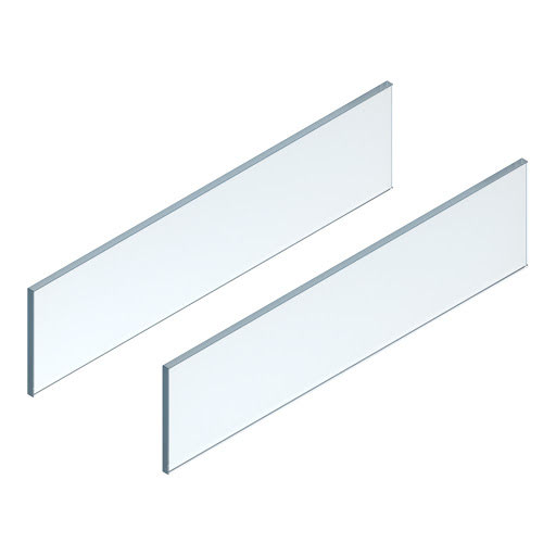 Blum LEGRABOX FREE design element - side, 650 mm, clear glass, pair