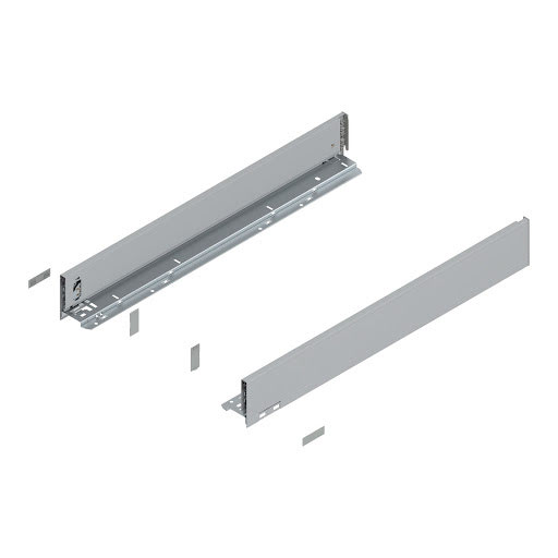 Blum LEGRABOX Pure drawer side, 650 mm, height M, color silver „Polar", pair