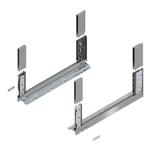 Blum LEGRABOX FREE drawer side, 500 mm, height C, color stainless steel „INOX", pair