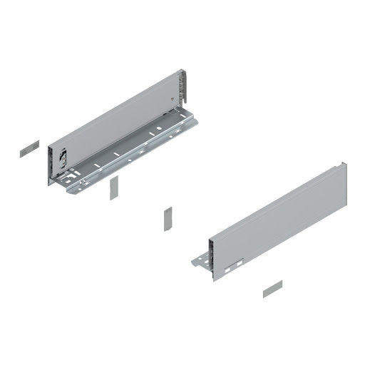 Blum LEGRABOX Pure drawer side, 350 mm, height M, color silver „Polar", pair