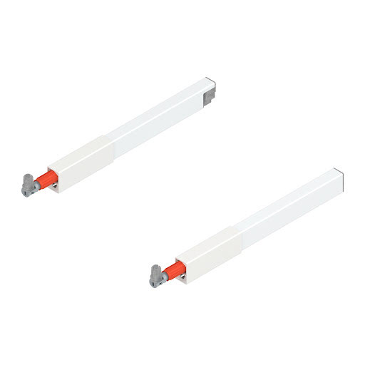 Blum TANDEMBOX Antaro longitudinal railing, L270mm, color white „Silk", pair