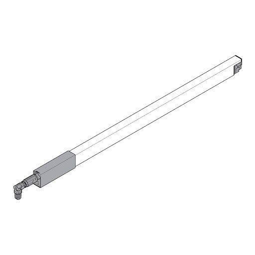 Blum TANDEMBOX Antaro longitudinal railing, L500mm, color light grey „WhiteAlu", left