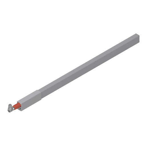 Blum TANDEMBOX Antaro longitudinal railing, L500mm, color light grey „WhiteAlu", right
