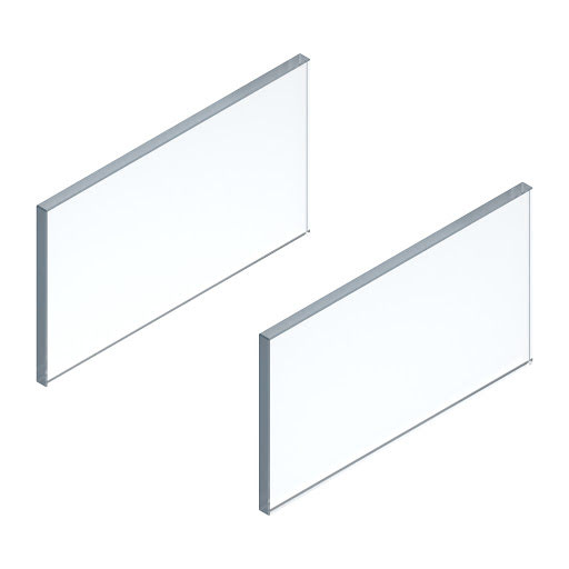 Blum LEGRABOX FREE design element - side, 350 mm, clear glass, pair