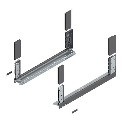 Blum LEGRABOX FREE drawer side, 550 mm, height C, color dark grey „Orion", pair
