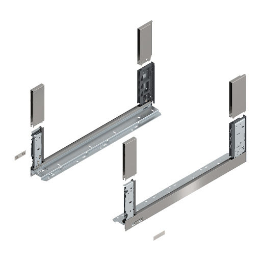 Blum LEGRABOX FREE drawer side, 550 mm, height C, color stainless steel „INOX", pair