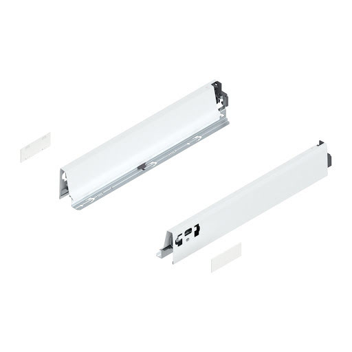 Blum TANDEMBOX Antaro drawer side, L400mm, N height, color white „Silk", pair