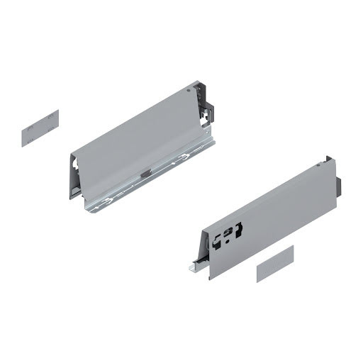 Blum TANDEMBOX Antaro drawer side, L270mm, M height, color light grey „WhiteAlu", pair