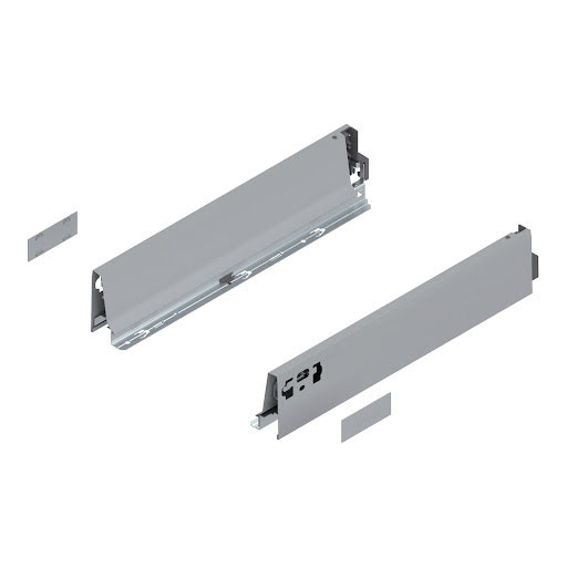 Blum TANDEMBOX Antaro drawer side, L400mm, M height, color light grey „WhiteAlu", pair