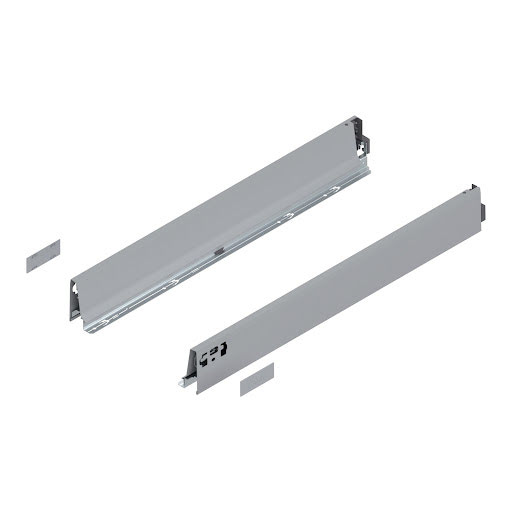 Blum TANDEMBOX Antaro drawer side, L650mm, M height, color light grey „WhiteAlu", pair