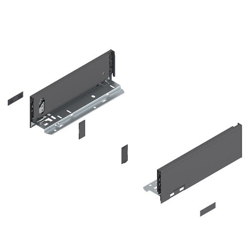 Blum LEGRABOX Pure drawer side, 270 mm, height M, color dark grey „Orion", pair