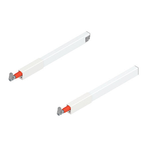 Blum TANDEMBOX Antaro longitudinal railing, L300mm, color white „Silk", pair