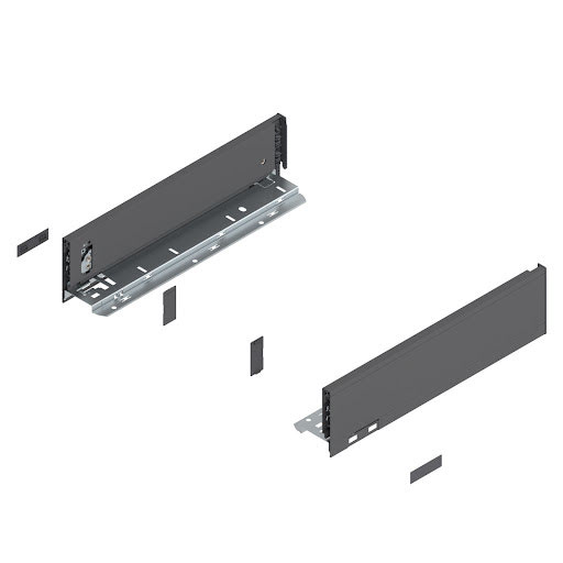 Blum LEGRABOX Pure drawer side, 350 mm, height M, color dark grey „Orion", pair
