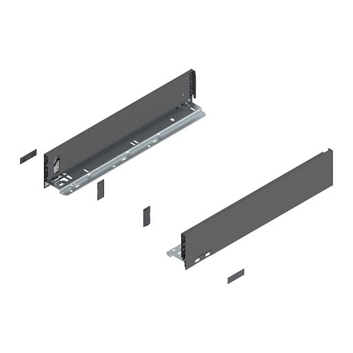 Blum LEGRABOX Pure drawer side, 450 mm, height M, color dark grey „Orion", pair