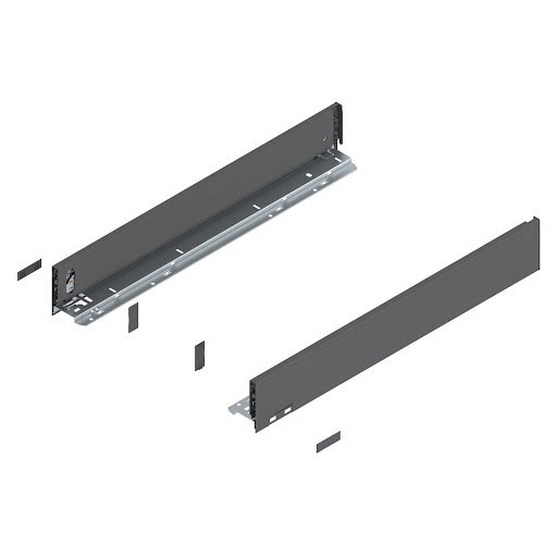 Blum LEGRABOX Pure drawer side, 600 mm, height M, color dark grey „Orion", pair