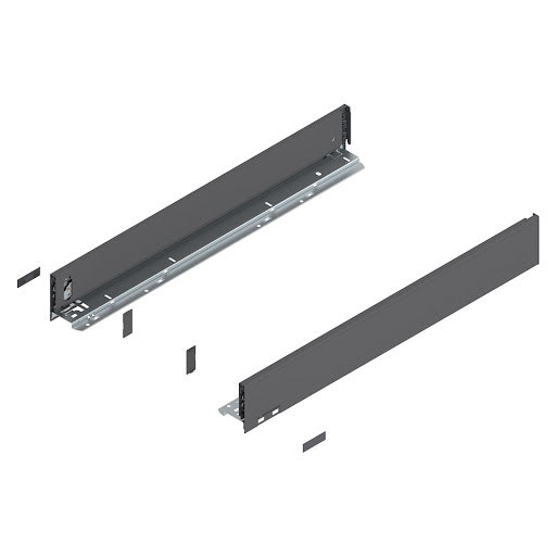 Blum LEGRABOX Pure drawer side, 650 mm, height M, color dark grey „Orion", pair