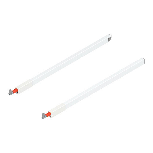 Blum TANDEMBOX Antaro longitudinal railing, L550mm, color white „Silk", pair