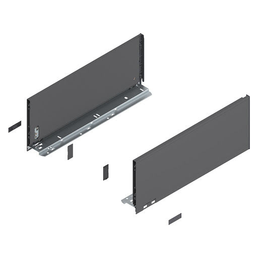 Blum LEGRABOX Pure drawer side, 450 mm, height C, color dark grey „Orion", pair