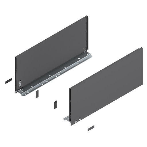 Blum LEGRABOX Pure drawer side, 550 mm, height F, color dark grey „Orion", pair