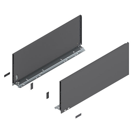Blum LEGRABOX Pure drawer side, 600 mm, height F, color dark grey „Orion", pair