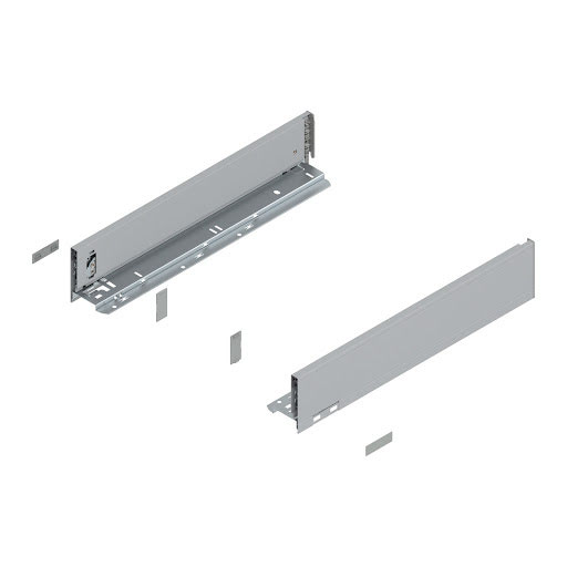 Blum LEGRABOX Pure drawer side, 450 mm, height M, color silver „Polar", pair