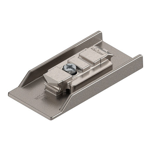 Blum CLIP CRISTALLO-mounting plate, glue-on, straight, zinc, two-part