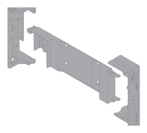 Blum SERVO-DRIVE bracket profile adapter horizontal, pair