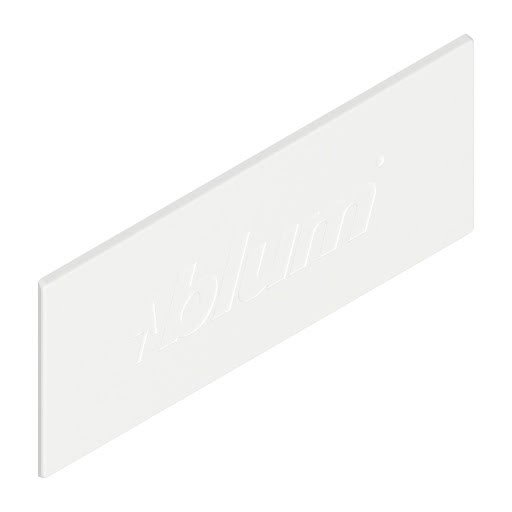 Blum TANDEMBOX Antaro cover cap, rectangular, with BLUM, color white „Silk"